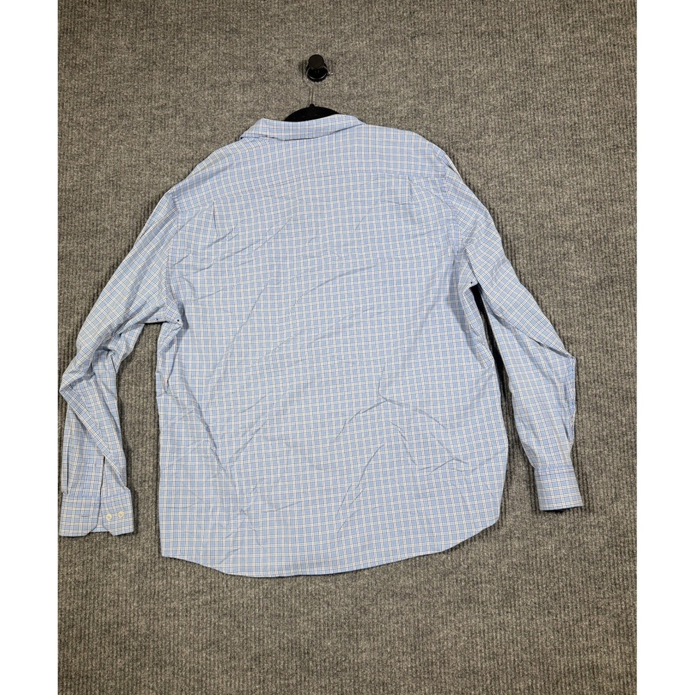 Southern Tide Mens XXL Blue Plaid Long Sleeve Button Down Shirt Cotton Check - Picture 6 of 7